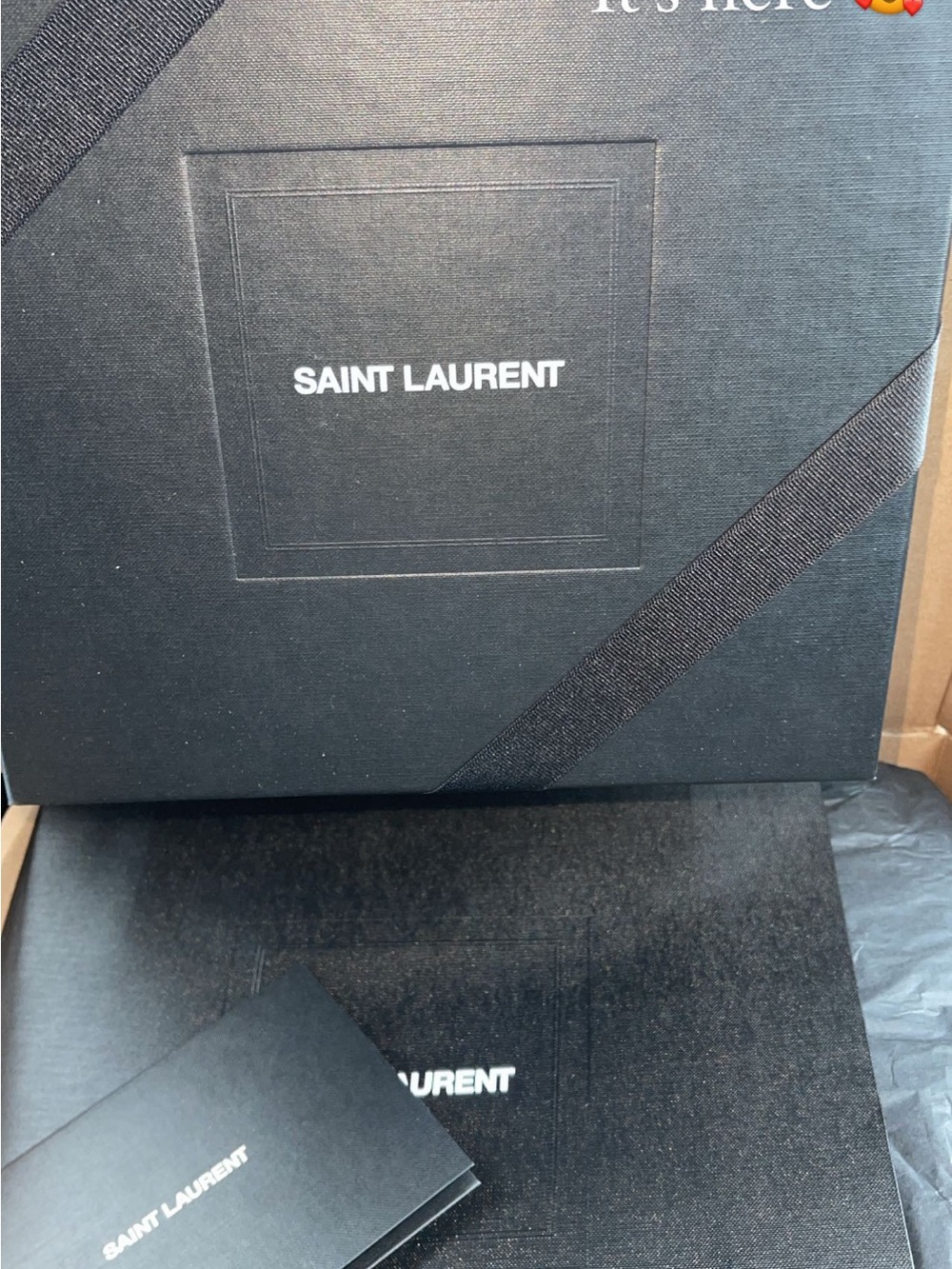 Saint Laurent Black Leather Crossbody with Gold YSL Logo phone holder - Picture 3 of 14